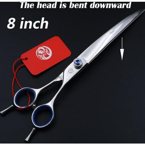 VICMOVE 8.0 Inch Professional Pet Scissors for Dog Grooming Down Curved Shears High Quality