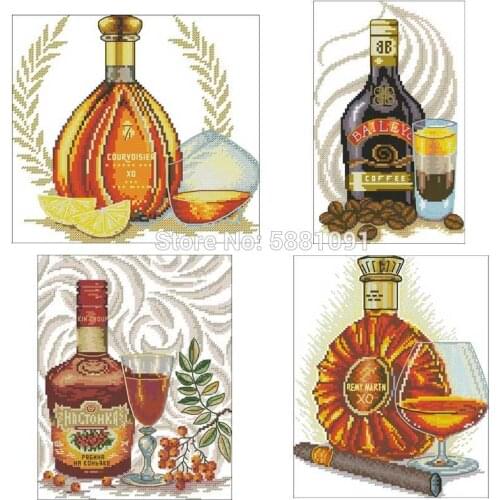 Wine series patterns Counted Cross Stitch 11CT 14CT 18CT DIY Chinese Cross Stitch Kits Embroidery Needlework Sets home decor