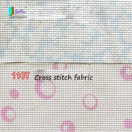 High Quality 11CT Patterned Blue AND Pink Cross Stitch Fabric,DIY Handmade Cross Stitch embroidery Cloth by Meter S0429L
