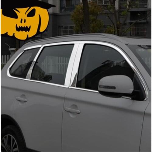 High-quality stainless steel Strips Car Window Trim Decoration Accessories Car styling For Mitsubishi Outlander 2016-2018