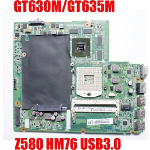 Z580 mainboard For Lenovo Z580 HM76 USB3.0 DALZ3AMB8E0 GT630M/GT635M laptop motherboard USB3.0 Test work 100% original