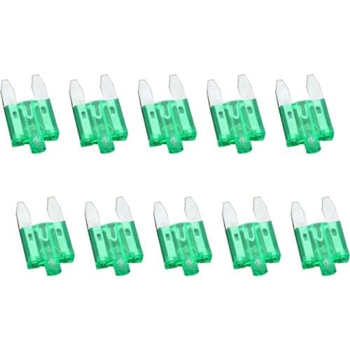 10 PCS 30A Small Fuse inserts car insurance tablets small fuse with lamp car inserts fuse