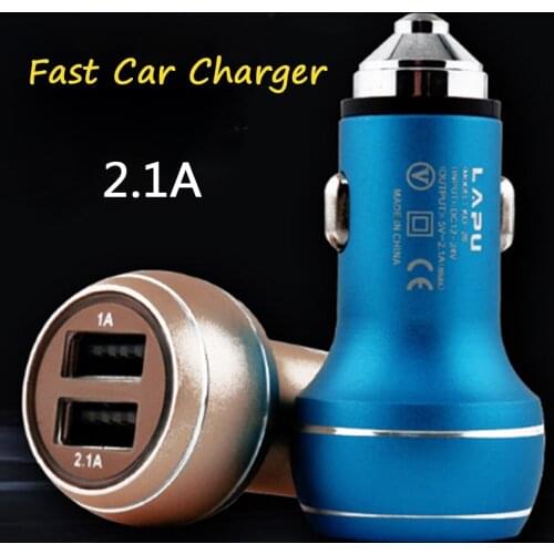 10pcs Car USB Charger Quick Charge Mobile Phone Charger 2 Port USB Fast Car Charging Phone Charger for Xiaomi for iPh