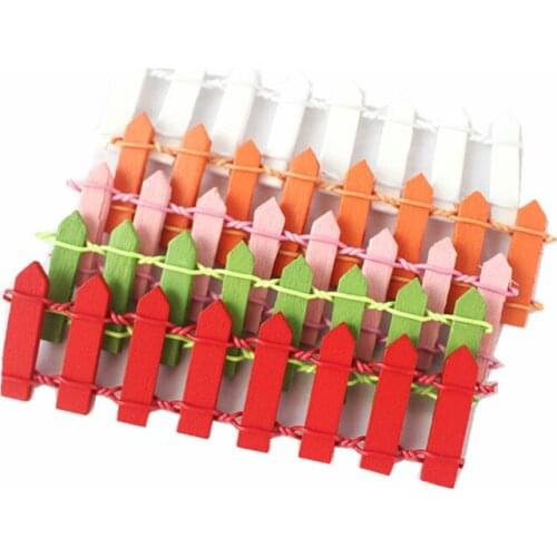 10Pc DIY Miniature 10*3cm Mini Fence Fairy Garden Barrier Wooden Craft Room Decor Maison Figurine Home Decoration Accessories