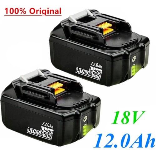Original For Makita 18V 12000mAh 12.0Ah Rechargeable Power Tools Battery with LED Li-ion Replacement LXT BL1860B BL1860 BL1850