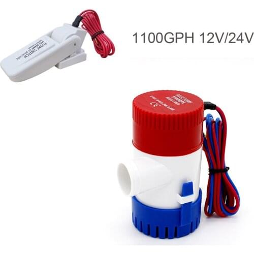 Automatic Submersible Boat Pump 12V/24V 1100GPH Bilge Pump with Water Level Switch FOR Marine Free Shipping