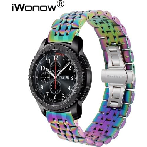 Quick Release Stainless Steel Watchband 22mm for Samsung Gear S3 Classic Frontier Gear 2 Neo Live Vector Watch Band Wrist Strap