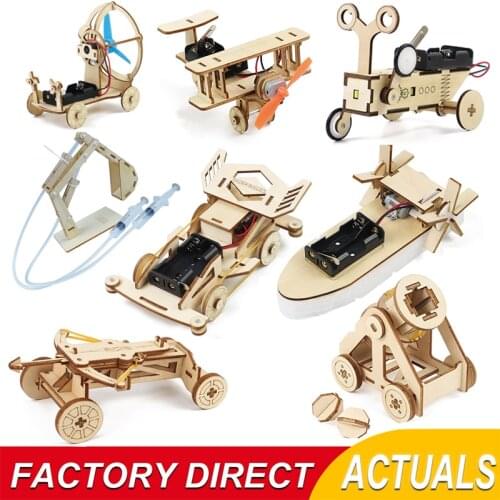 Stem Toys Kids Science Experiment Tools Games Primary School Physics Experiments Handmade Wooden Crafts Model Set For Children