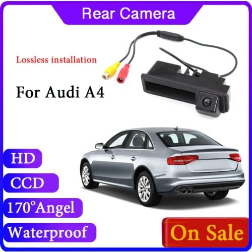 For Audi A4 A4L B8 8K B9 8W 2008~2020 Rear Look View Wide Angle Handle Camera
