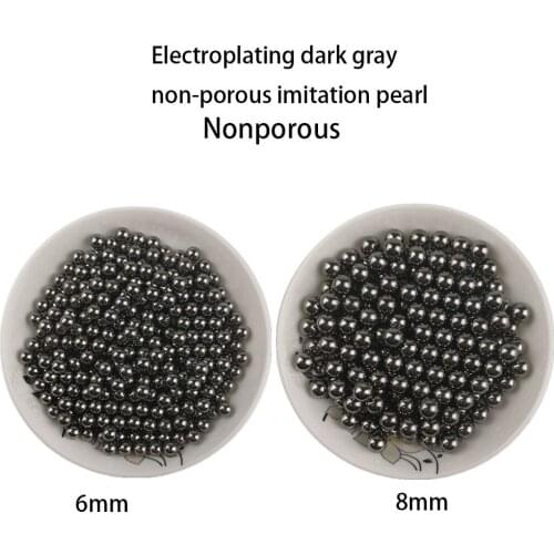 DIY electroplating imitation pearl window decoration accessories ABS handmade material ornaments round loose beads 6-8mm