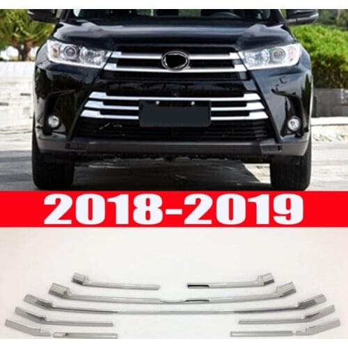 Chrome Front Bumper Lid Grille Bottom Cover Trim For Toyota Highlander 2018 2019