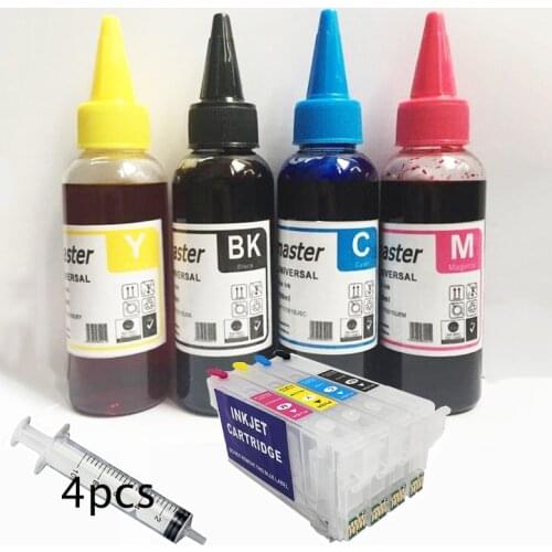 Einkshop 405 405XL Refillable Ink Cartridge one time Chip + Ink for Epson T405XL Workforce WF4830 WF4820 WF3820 WF7830 WF7835
