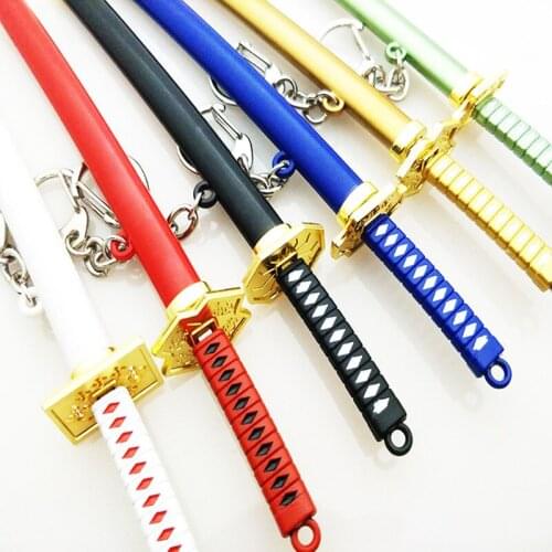 Katana 8 Styles Roronoa Zoro Sword Keychain For Women Men Buckle Toolholder Scabbard Sabre Car Keyrings Gift Key Chains