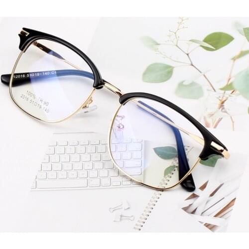 Classic Vintage Glasses Women Men Clear Lens Gold Silver Metal Eyeglasses Male Female Optical Frame Retro Eyeglass Frame Lunette