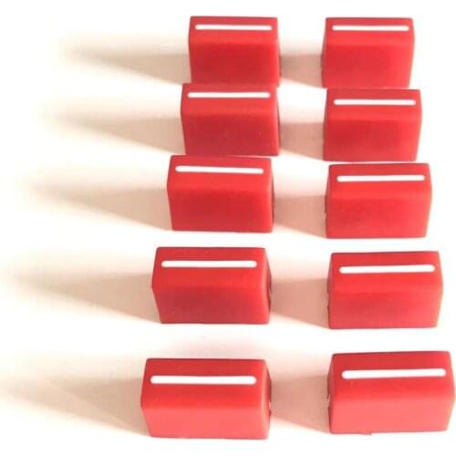 Colorful Crossfader Knob Cap 3 Pack Rubberized Red For Rane For Pioneer DJ For Vestax Numark For Denon