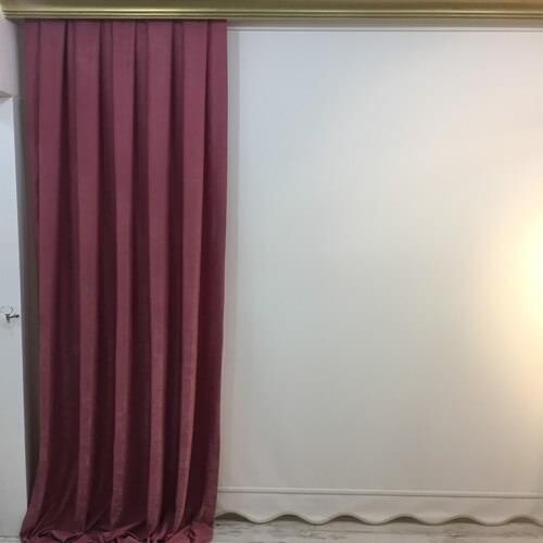 Petal Pleated Backdrop Curtain-Color Rose cm