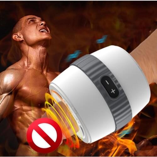 Male Masturbator Cup Automatic 12 Vibration Modes Open-Ended Design Sex Toy For Men Penis Delay Training Penis Enlargement