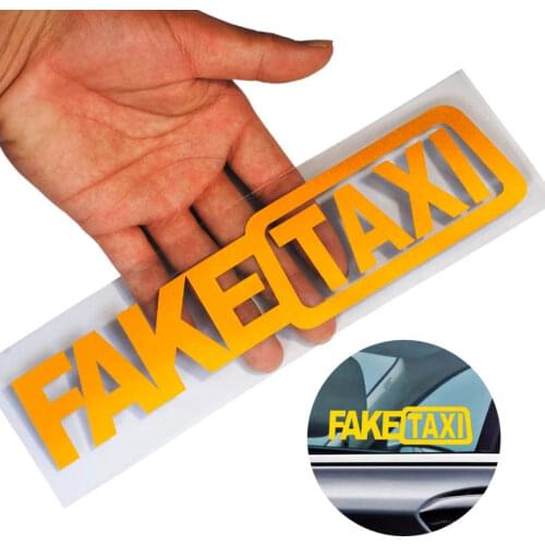 Car Decal FAKE TAXI Reflective Car Sticker for volkswagen golf ford focus toyota auris seat exeo bmw e46 audi lada car sticker