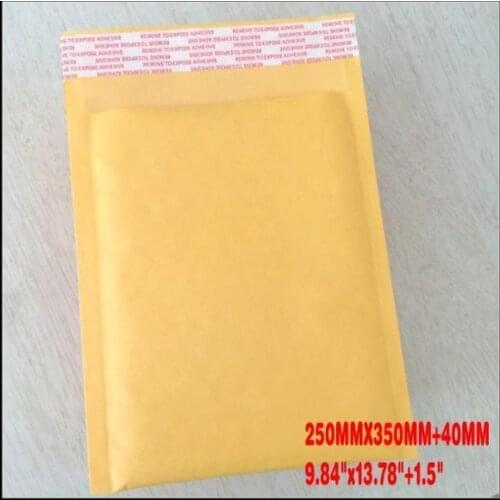 Gift Packaging Bags Wholesale Yellow Kraft Paper Bubble Padded Mailer Envelope Bags 30x 25*35cm Express Mailing Bags Envelope