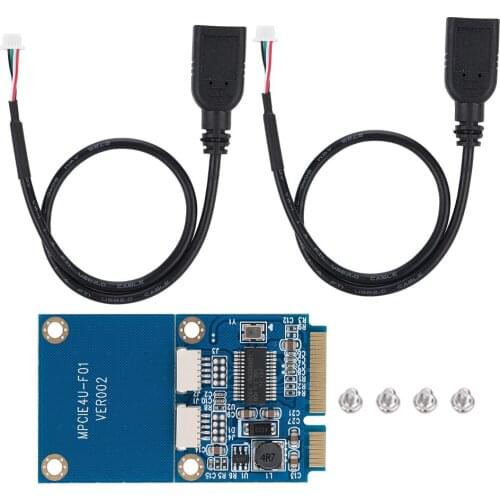 2.0 PCI-E Expansion Card Adapter PCI-E USB Controller Adapter Card With 5Pin Power Supply PCI-E Extender Card