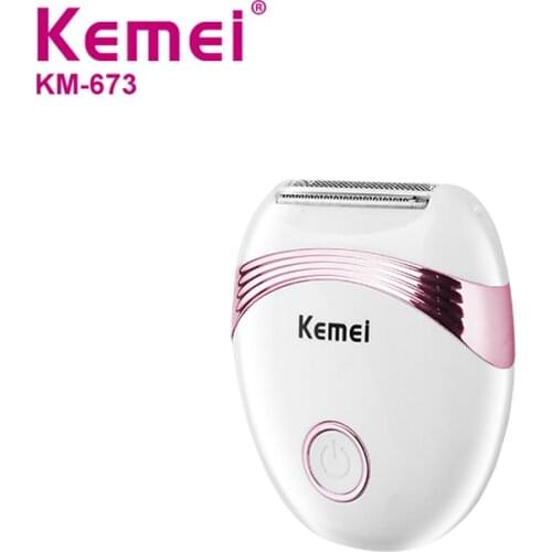 Kemei KM-673 Portable Stainless Steel Knife Net No Dead Angle Shaver Hair Removal Tool Rotary Shaver Body Bikini Hair Removal