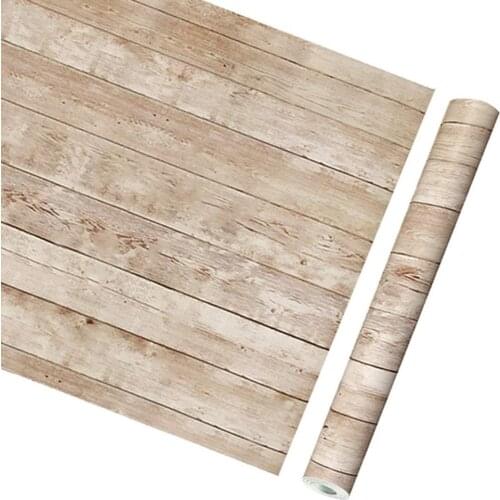 GLOW4U Self Adhesive Vinyl Wood Panel Contact Paper Wallpaper for Kitchen Cabinets Table Furniture Walls Removable