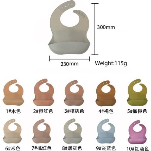 New Baby Bib Adjustable Animal Picture Waterproof Saliva Dripping Bibs Soft Edible Silicone Saliva Towel Drooling Baby Scarf