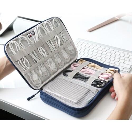 Digital Storage Bag USB Data Cable Organizer Earphone Wire Bag Pen Power Bank Travel Kit Case Pouch Electronics Accessories