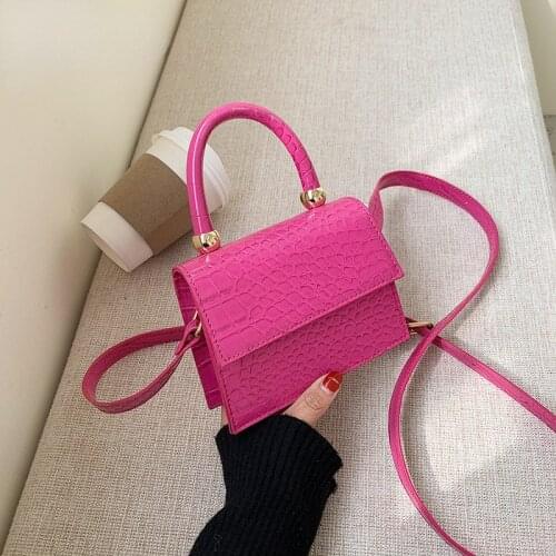 Alligator Pattern Crossbody Bags For Women Fashion PU Leather Mini Handbag Ladies Square Shoulder Tote Designer Messegner Purse