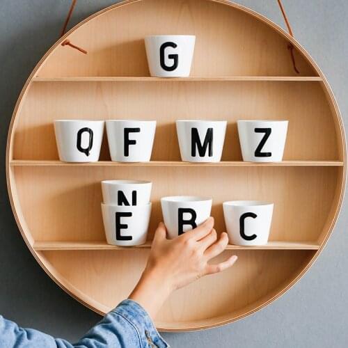 Creative Home Kitchen Europe Style Brief English Letters ceramic coffee mugs cups porcelain drinkware Couples' Cups Gift 172ML