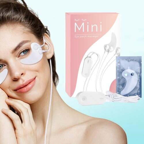 Eyes Care Microcurrent RF Massage Eye Mask RF Mini Eye Patch Massager Hydrogel Eye Patches Hot Massage EMS Eye Massager