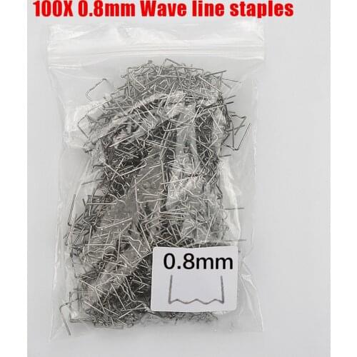 Universal 100 Pcs/Set Precut 0.6mm-0.8mm Hot Wave Flat Staples For Plastic Stapler Repair Welder repair tool