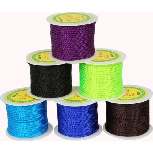 Pick 19 Color 49yard/roll 1mm Poly Cord Chinese Knot Braided Sewing Beading String Thread for Jewelry & Apparel Gift Making