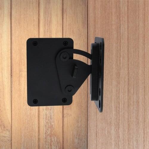 LWZH Black Carbon Steel Sliding Wood Latch Gate Lock Privacy Lock for Sliding Barn Door, Pocket Doors Garage and Shed Wood Gates