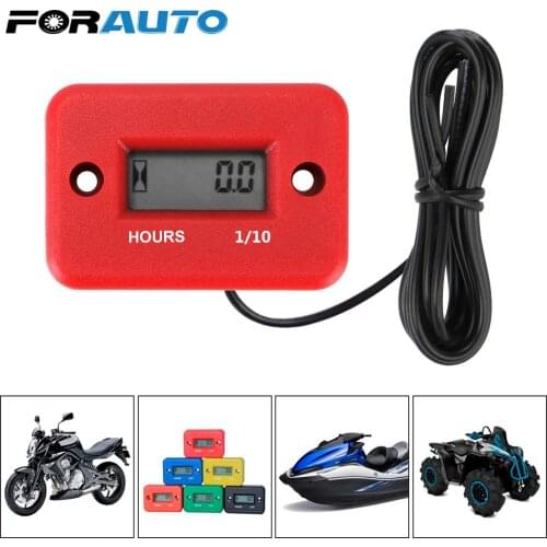 LCD Display Waterproof Engine Gauge Hour Meter Digital Hour Meter For Motorcycle ATV Gasoline Marine Snowmobile