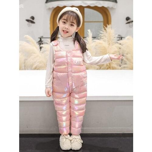 Winter Childrens Colorful Bright-Faced Childrens Clothing Overalls Boys And Girls Baby Onesies 1-5 Years Old