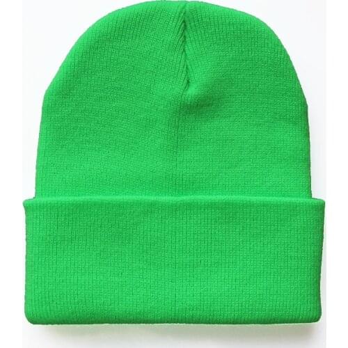 Blank winter beanie hat outdoor sports solid knitted hat casual women men warm ski cap hiphop skullies beanie dropship