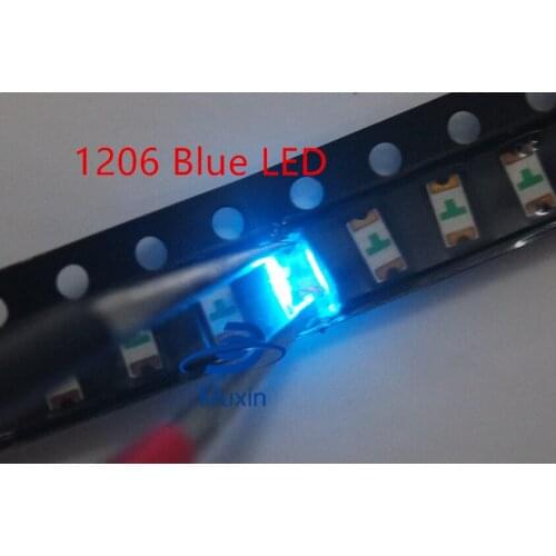 1206 SMD LED Blue light emitting diode 100pcs/lot