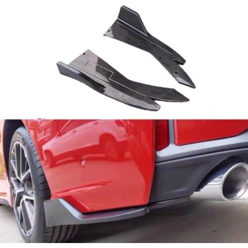 2PCS Car Rear Bumper Lip Winglets Side Skirt Splitters Spoiler Lip Side Wing Trim Decorative Lip