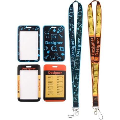 24pcs/lot MD481 DMLSKY Necklack Lanyard Key Strap Multifunction Mobile Phone Decoration With Card Holder Cover For Designer