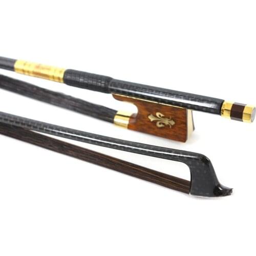 Advance Carbon Fiber Violin Bow 4/4 Black Bow Hair AAA Natural Pernambuco Level US