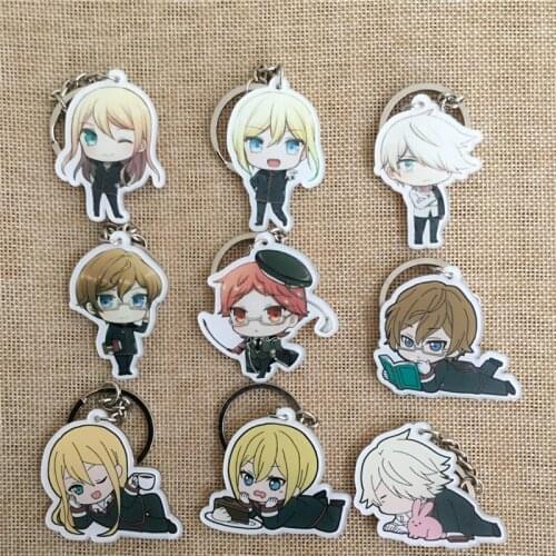 9pcs The Royal Tutor Heine Kai Leonhard Licht Bruno Acrylic Keychain Keyring Anime Cartoon Cosplay Keychain Pendant Christmas
