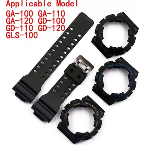 Watch accessories resin strap case pin buckle for Casio G-shock GA GD rubber watch with sports waterproof female men watch ban