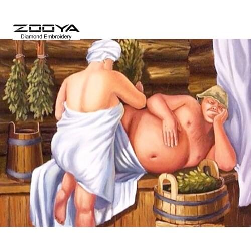 DIY Diamond Painting Cross Stitch Rhinestone Crystal Needlework Diamond Embroidery Couple Resting Full Diamond Decorative BJ586