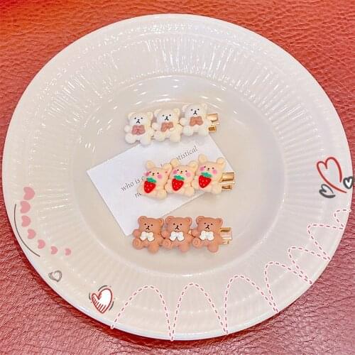 New Girls Cute Cartoon Bear Rabbit Hairpins Children Sweet Hair Decorate Clips Side Barrettes Headband Fashion Hair Accessories
