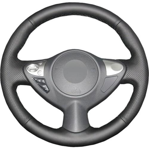 DIY 18 Styles Car Steering Wheel Cover Cow Leather Suede For Infiniti FX FX35 FX37 FX50 2009-2013 QX70 For Nissan Juke 370Z Note