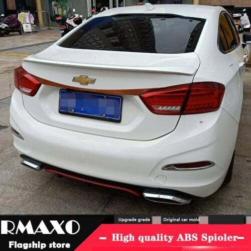 For Chevrolet Cruze Spoiler 2017-2019 Cruze High Quality ABS Material Car Rear Wing Primer Color Rear Spoiler