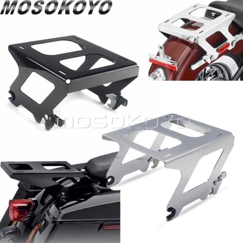 For Harley Softail Heritage Classic FLHC Slim FLSL Deluxe FLDE FXBB 2018-up HoldFast Detachable Solo Tour Pack Pak Luggage Rack
