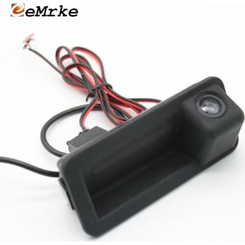 EEMRKE CCD Trunk Handle Camera HD Night Vision Car Rear View Backup Camera for Jaguar XE X760 2015 / XF X260 2008-2014 15 16