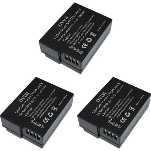 3x DMW-BLC12 DMW BLC12PP BLC12E BLC12 BP DC12 DC12U BP-DC12 Battery for Panasonic DMC GH2 G5 G6 G7 V-LUX4 DMC-GH2 FZ200 FZ1000